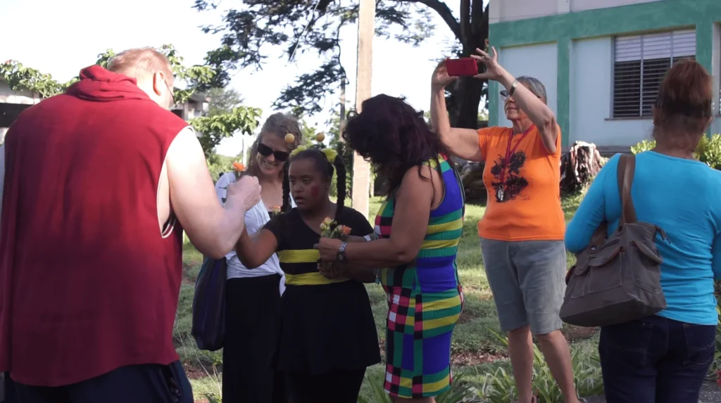 visita a la escuela especial en el Caney de las Mercedes